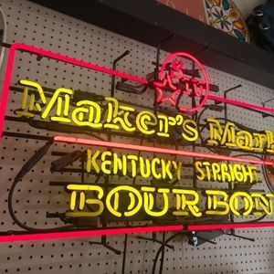 Vintage Maker's Mark Bourbon Neon Sign